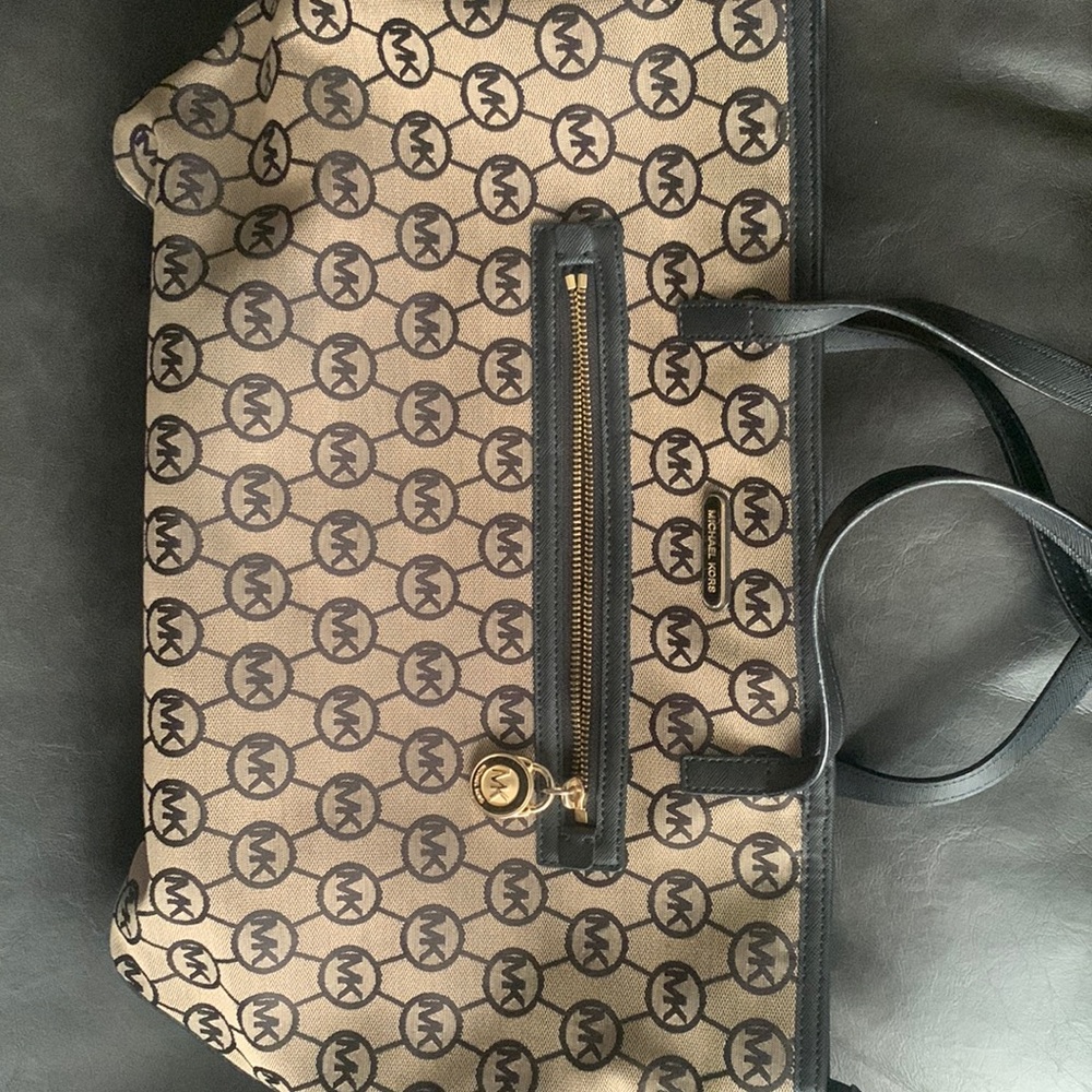 Huge Black and gold purse